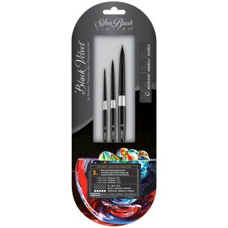Silver Brush Black Velvet, 3 darabos készlet - kerek