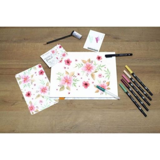 Tombow ecsetfilc készlet akvarellfestéshez - "Floral"