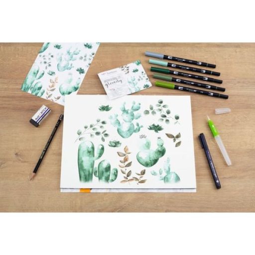Tombow ecsetfilc készlet akvarellfestéshez - "Floral"