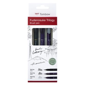 Tombow Fudenosuke Trilogy - 3 darabos ecsetfilc készlet